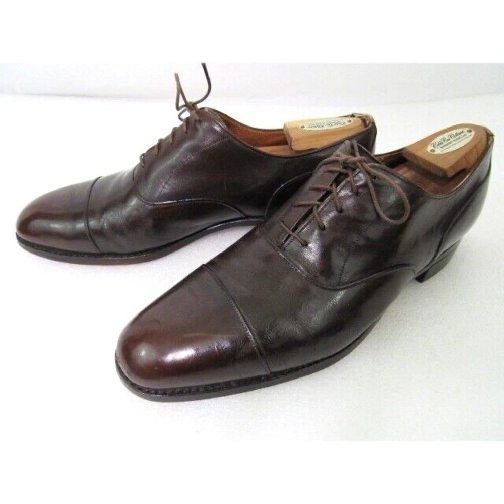 CHURCH'S CHEANEY ROYAL TWEED Premium Grade Brown Cap Toe Oxfords Shoes Men 10N